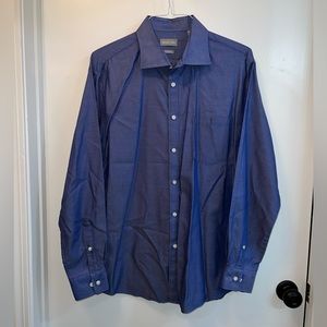 Michael Kors Blue Regular Fit Long Sleeve Button Down XL 17-17.5 34/35